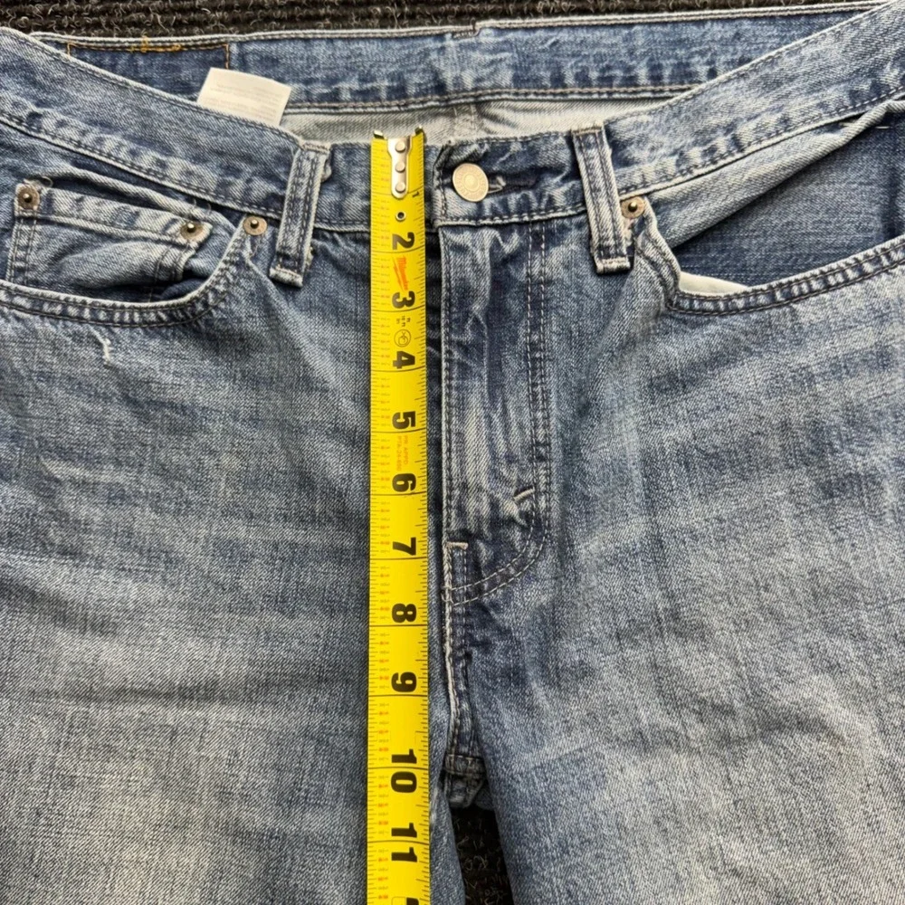 Levis 514 Straight Leg Jeans Light Wash Blue Denim Mens 32x32